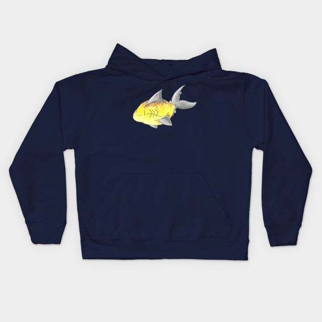 Lemon Shark Kids Hoodie by KristenOKeefeArt